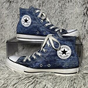 Converse Womens CT All Star Hi 557910F‎ Blue Basketball Shoes Sneakers Size 8